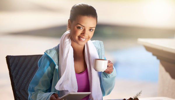 drinking tea before workout