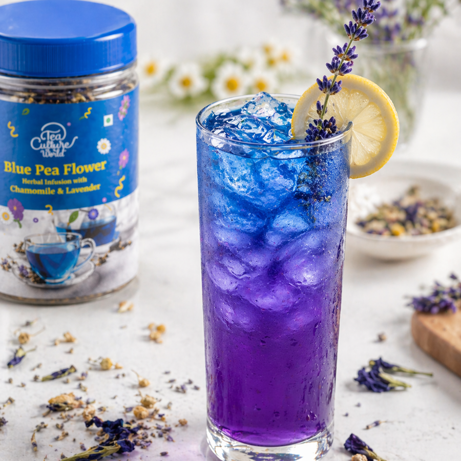 Blue Pea Flower Herbal Infusion With Chamomile & Lavender