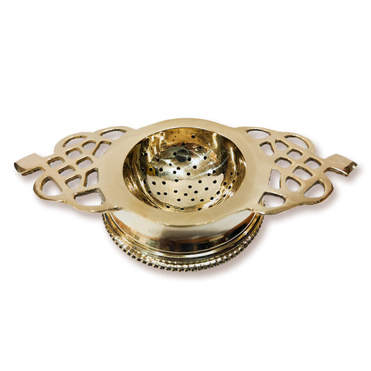 Tea Culture of the World Golden Brass Strainer