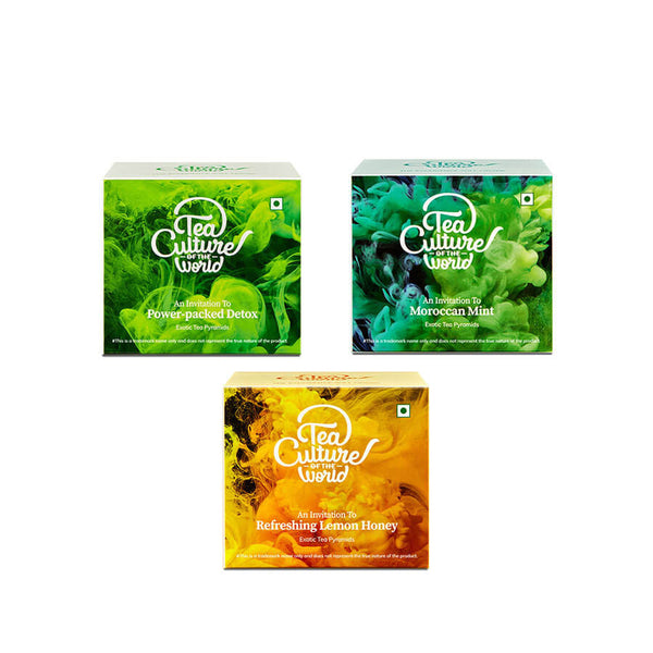 Bestseller Combo - Power-Packed Detox, Moroccan Mint, Refreshing Lemon Honey