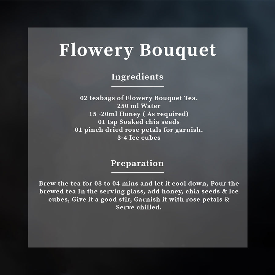 flower bouquet iced tea