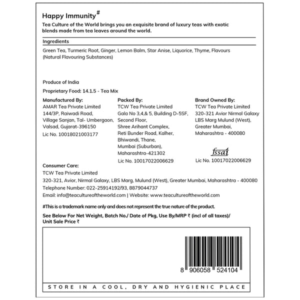 happy immunity tea