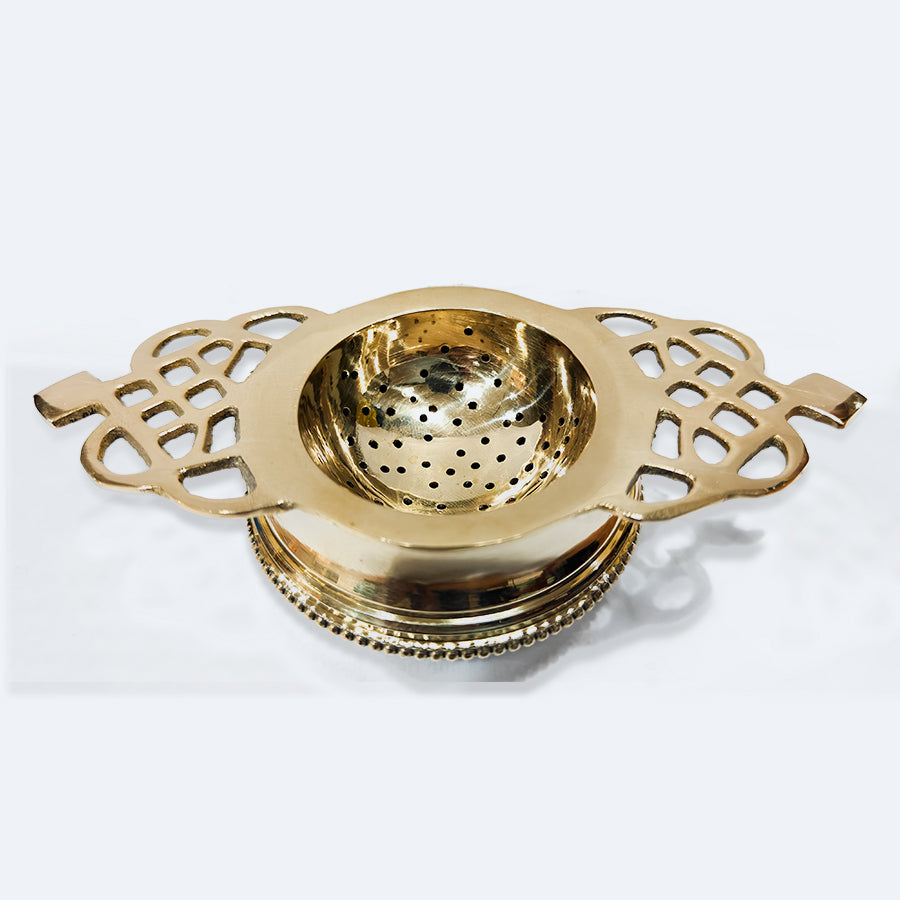 Tea Culture of the World Golden Brass Strainer