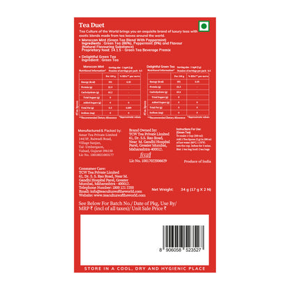 Tea Duet - Moroccan Mint & Green Tea