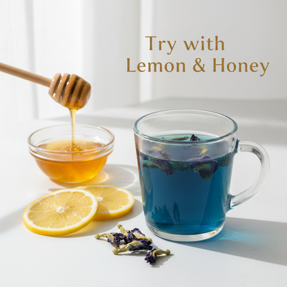 Blue Pea Flower With Green Tea